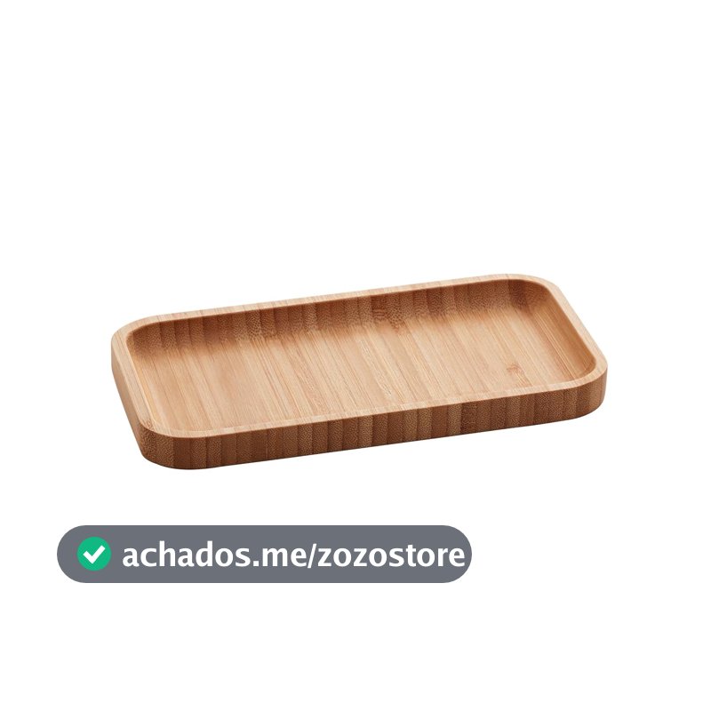LYOR - Bandeja de Bambu Hire Marrom Natural 20cm - Mesa Posta - Organização - Utensílios de Cozinha - Enxoval - Decoração - Travessa Retangular - Petisqueira - Utilidades Domésticas