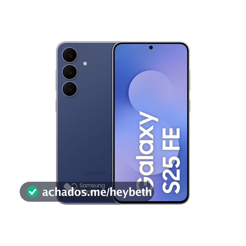 Celular Samsung Galaxy S25 FE 5G, 128GB, 8GB, Câmera Tripla - Azul Marinho