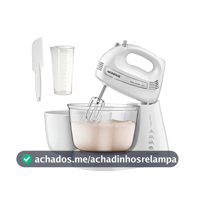 MONDIAL, Batedeira Bella Massa, Branco 500W, 110V - B-23-WI