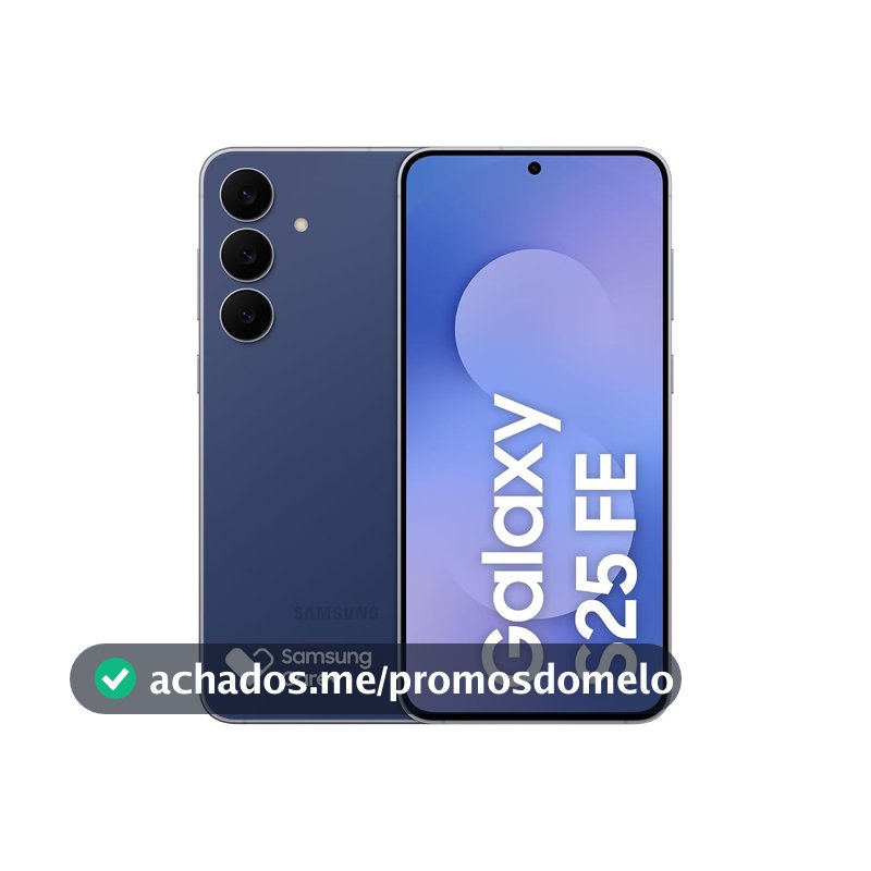 Celular Samsung Galaxy S25 FE 5G, 128GB, 8GB, Câmera Tripla - Azul Marinho