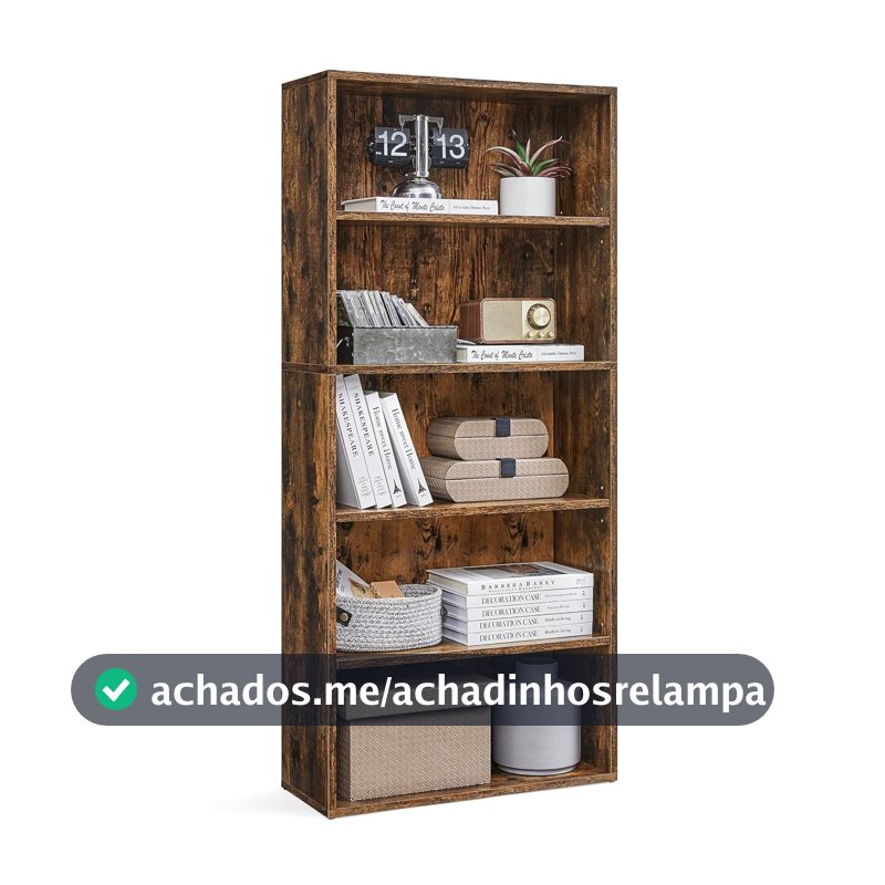 VASAGLE Estante de Livros com 5 Níveis, 24 x 60 x 133,4 cm