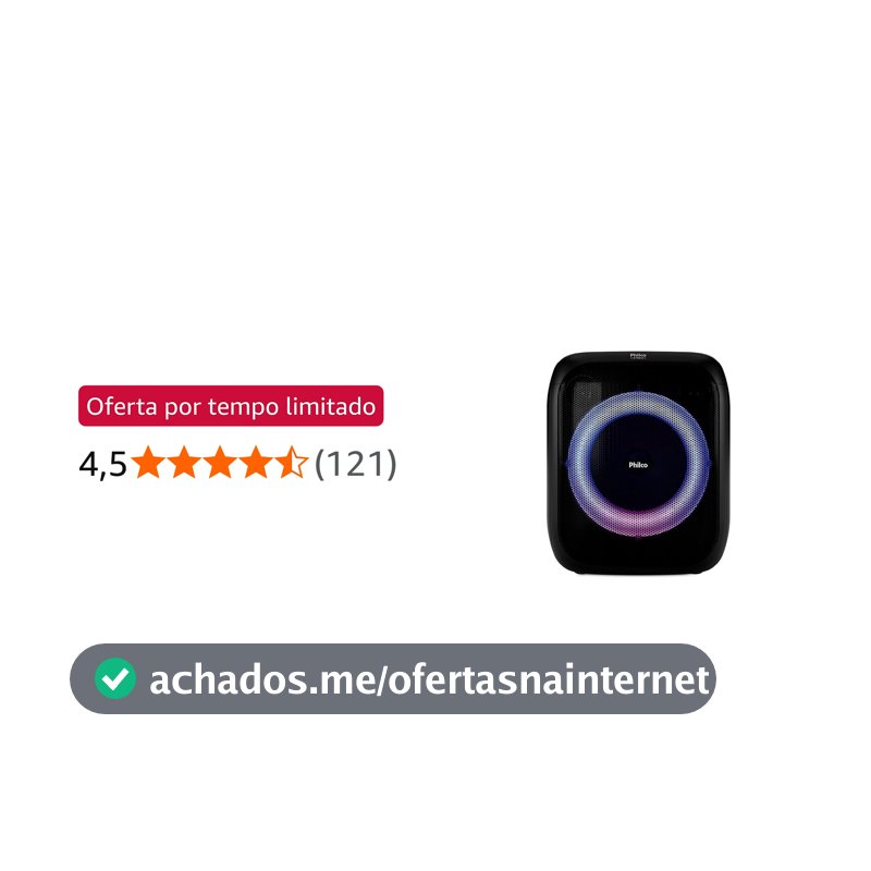 Caixa de Som Amplificada 380W Flash Lights Philco PCX4800