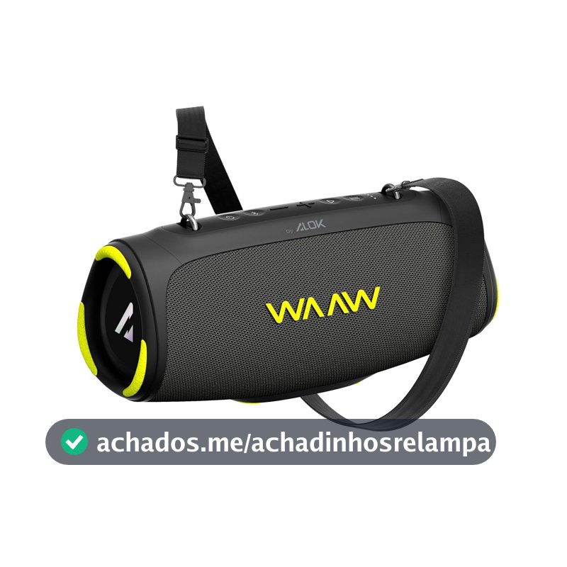 WAAW by Alok Caixa de Som Bluetooth Boom 110 À Prova D'Água e Até 26 Horas de Autonomia, Boombox Tecnologia TWS 40W RMS