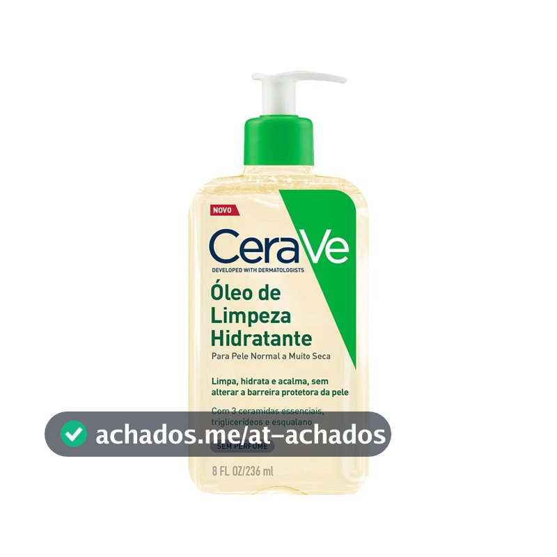 CeraVe Óleo de Limpeza Hidratante para Banho, Sem Fragrância, 236ml