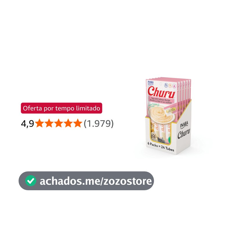 Churu Display Para Gato Sabor Atum Com Salmão 24 Tubos de 14g