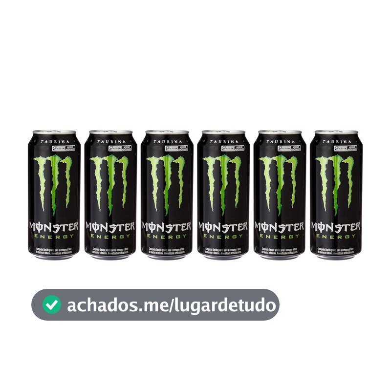 Bebida Energética Monster Energy, 473ml, Pack com 6 Unidades
