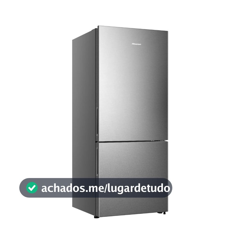 Geladeira Hisense Frost Free Inverse 417L Bottom Freezer RB422 Inox 127V