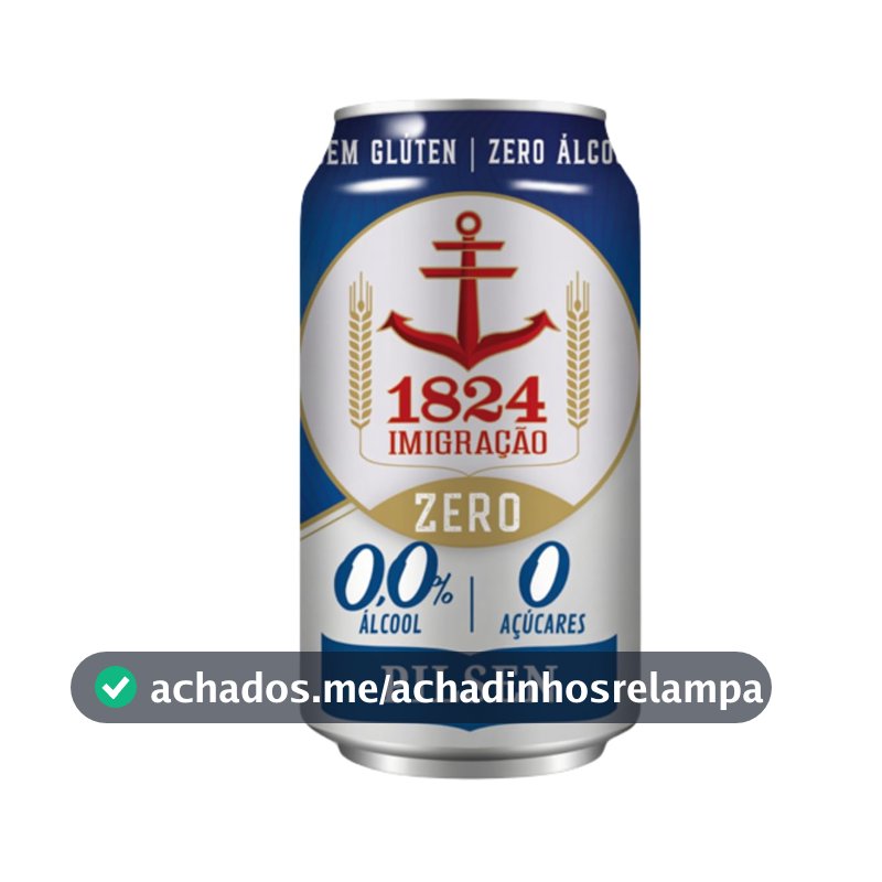 Cerveja Imigracao 0,0% Álcool Pilsen Lata 350ml Sem Glúten