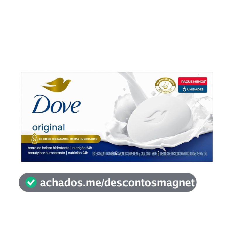 Dove Sabonete em Barra Original 90g 6 Unidades