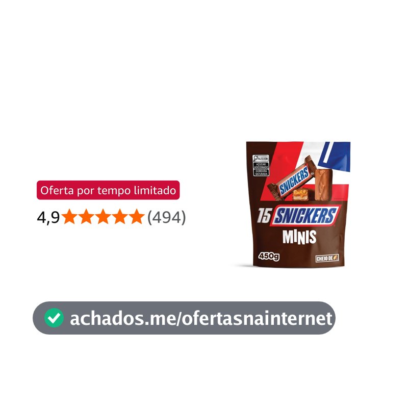 Chocolate Snickers Original Minis 15Un