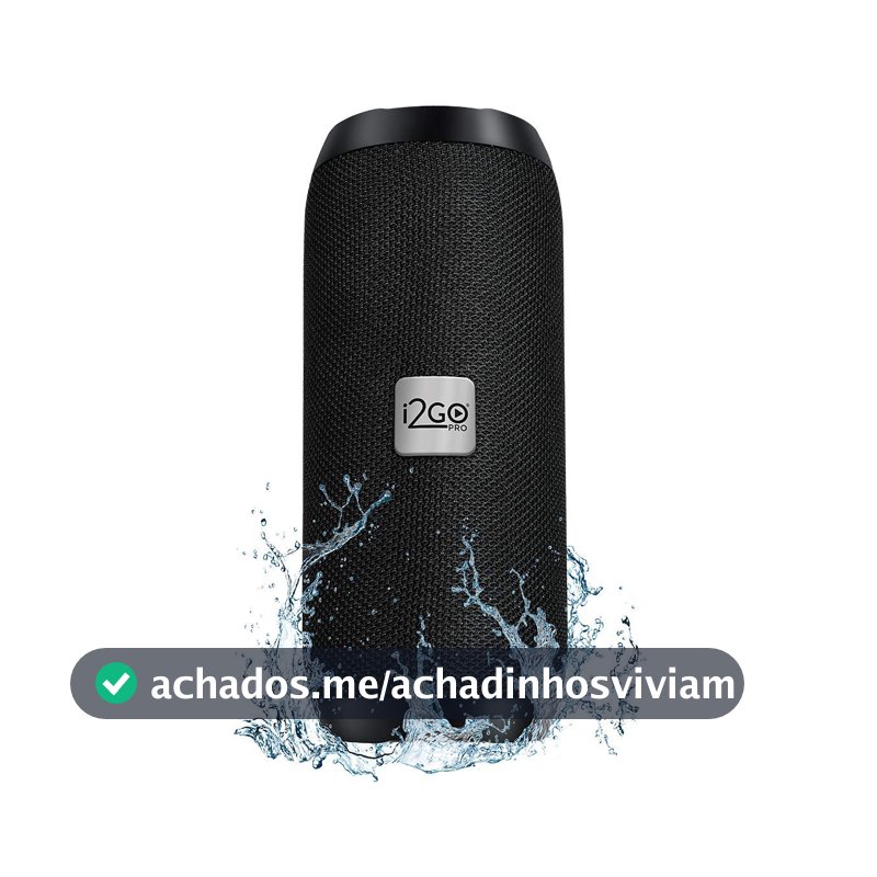 I2GO, Caixa De Som Bluetooth Essential Sound Go, 10W RMS, Resistente à Água, Preto
