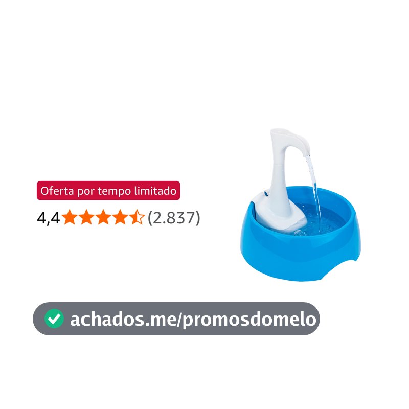 AMICUS - Fonte Bebedouro de água AQUA FIRST USB para Gatos e Cães Bivolt, Bebedouro para Animais de Estimação - Design Ergonômico, Portátil, Bivolt - 1,2L de Capacidade - Azul