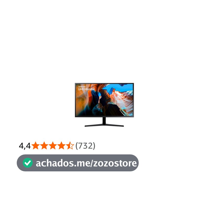 Monitor UHD Samsung 32", 4K, HDMI, Display Port, Freesync, Preto, Série UJ59