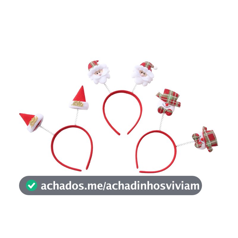 Rio Master Tiara de Natal com Mola e Enfeites Natalinos