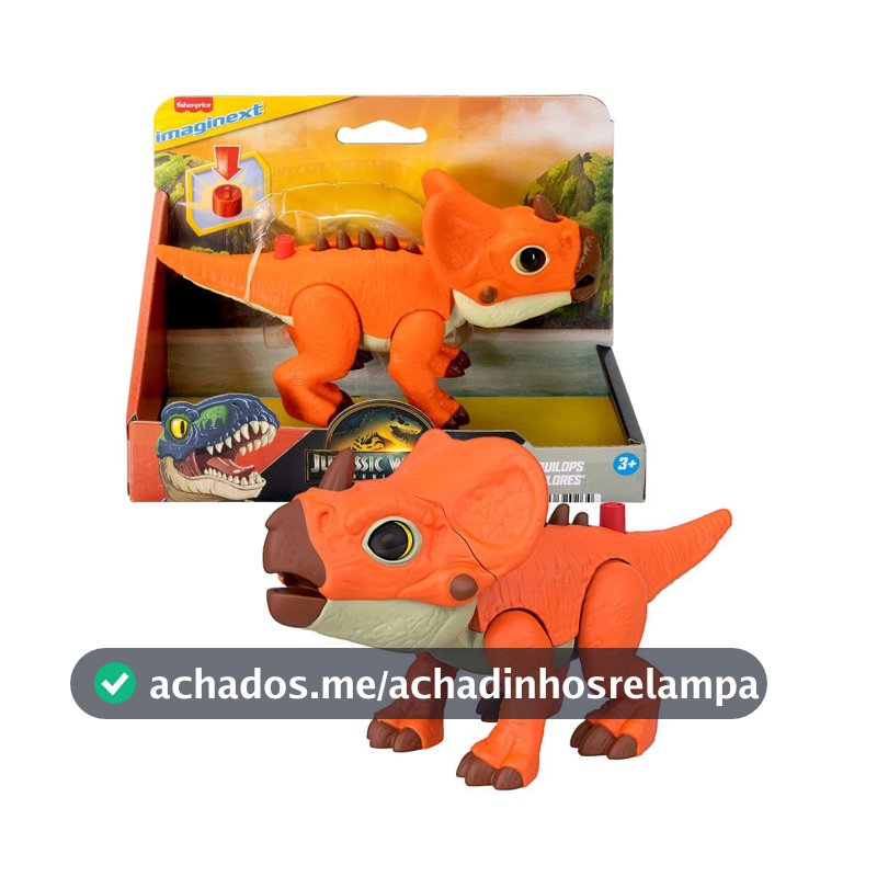 Imaginext Jurassic World Dinossauro de Brinquedo Rebirth Aqualops 3 Anos