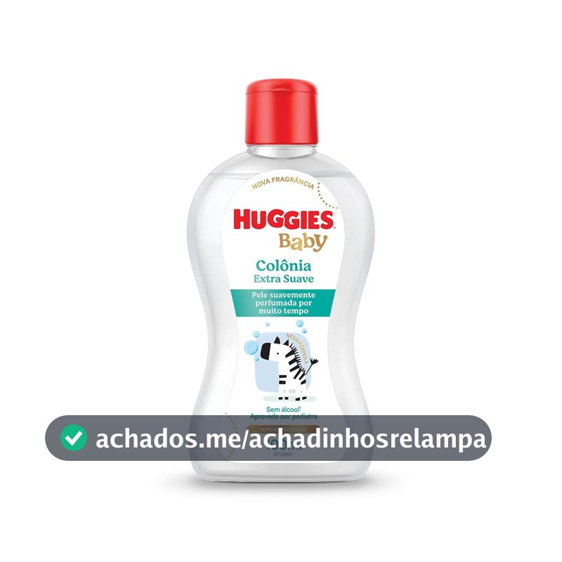 Colônia Huggies Extra Suave Sem Álcool Hipoalergênica 100 ml