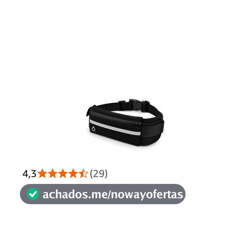 Pochete Esportiva para Corrida e Academia, Cinto Porta Celular Ajustável com Saída para Fone e Faixa Refletiva