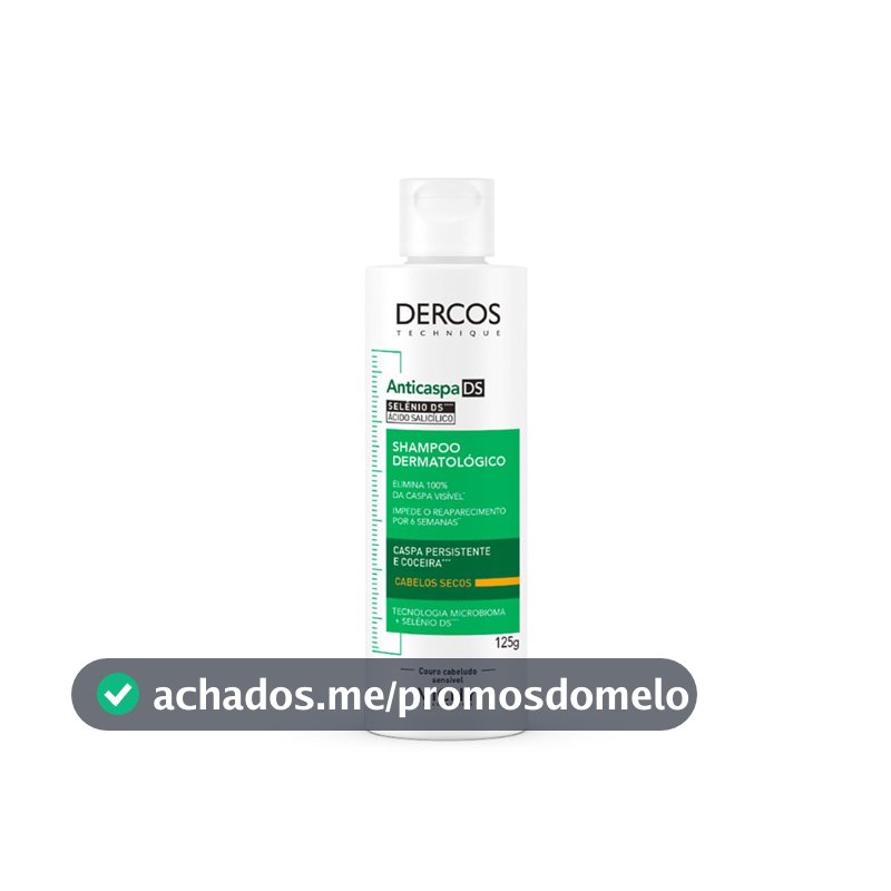 Vichy Dercos DS Shampoo Anticaspa para Cabelos Secos, 125g