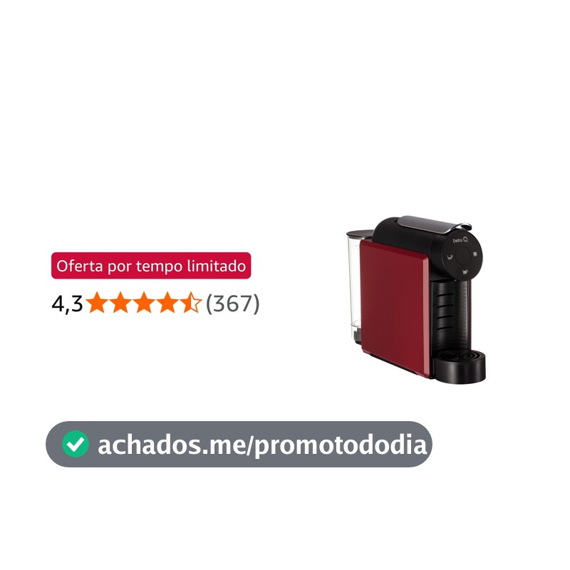 Cafeteira Cápsulas MiniQool Vermelha 220V