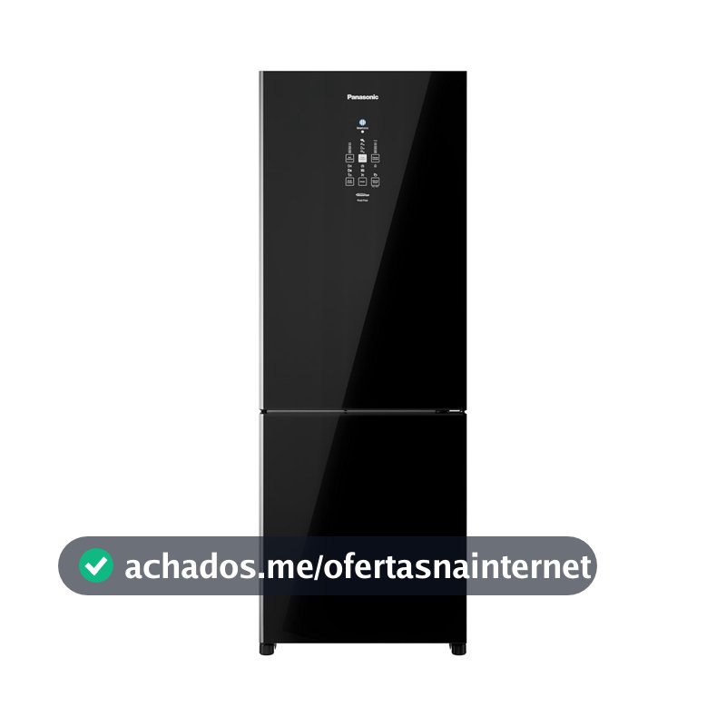 Geladeira Intuitive+ Panasonic BB71 Frost Free Inverter 511L Black Glass - NR-BB71GV7BA 127V