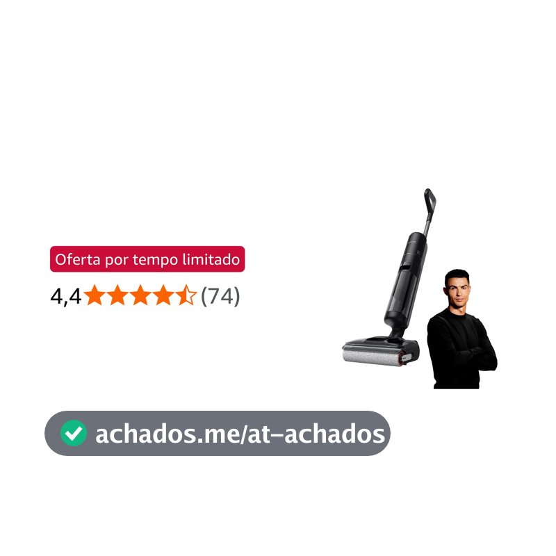 Dreame H60 GT, Aspirador Vertical Sem Fio Seco e Úmido, Sucção 21kPa, Manuseio Leve, 0 Emaranhados, Reclinável 180°, Limpeza com Escova Dupla, Lavagem Quente 90°C, Limpeza com Água Fresca, 220V-240V