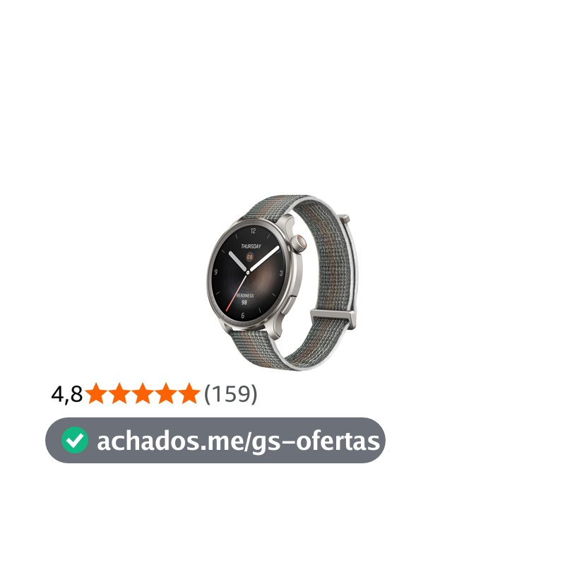 Relógio Inteligente Amazfit Balance 46mm A2287 ZEPP FOLOW Composição Corporal, GPS, Step Tracking, Alexa Built-In, Chamada Bluetooth, Duração da Bateria de 14 Dias (Gray)