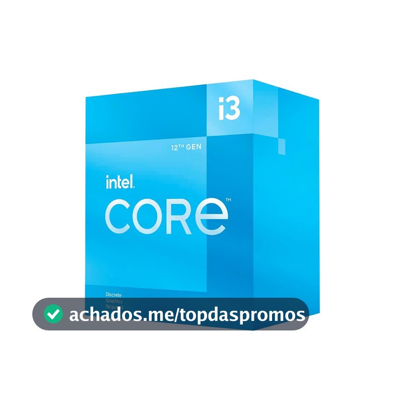 Processador Intel Core I3-12100F 3.3GHZ (Turbo 4.30GHZ) Cache 12mb 4 Nucleos 8 Threads 12ª Ger LGA 1700 BX8071512100F – Intel, Prata