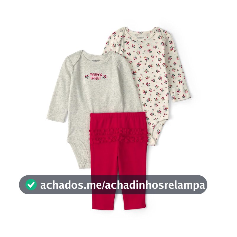 Conjunto de 3 peças de body e calça 3-piece Bodysuit Pant Sets Carter'sMeninas