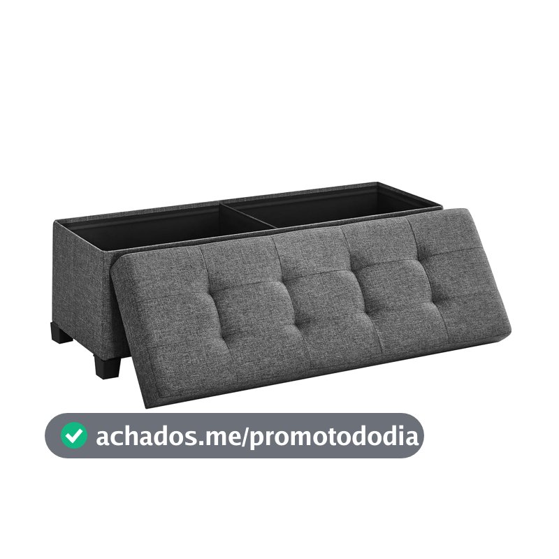 SONGMICS Banco Baú de Armazenamento Dobrável com Pés, Suporta até 300 kg