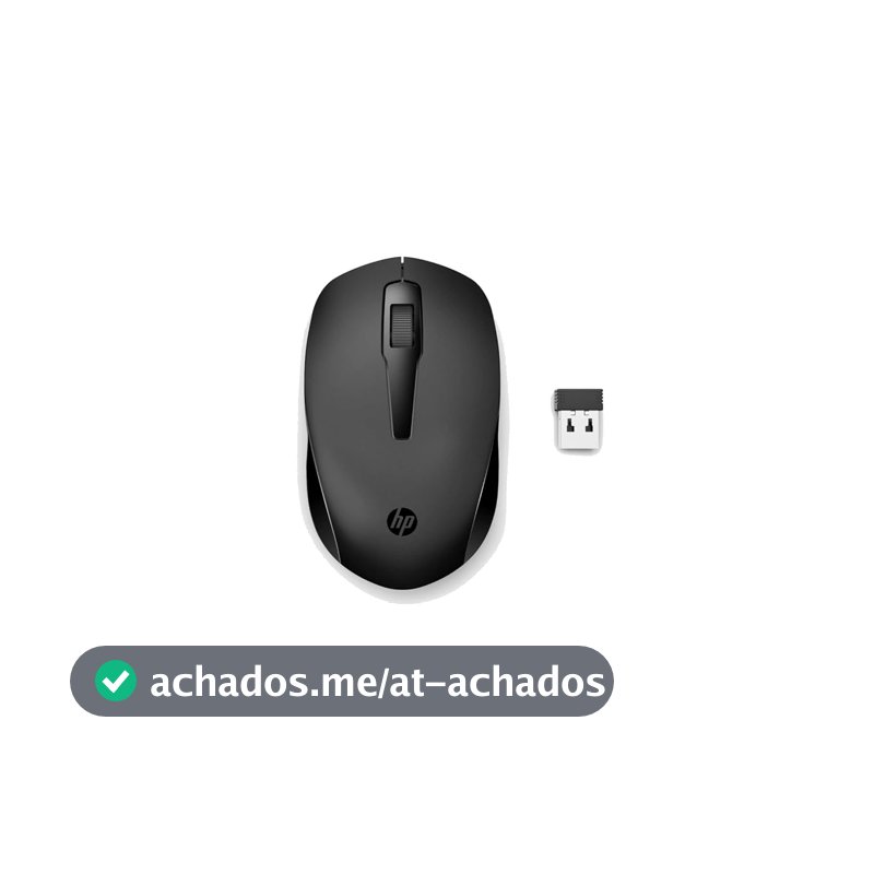 Mouse Sem Fio HP 150 - Sensor óptico de 1600 DPI, Conexão 2,4 GHz com Receptor USB, Design Ambidestro Ergonômico e Rolagem com Função Dupla (2S9L1AA)