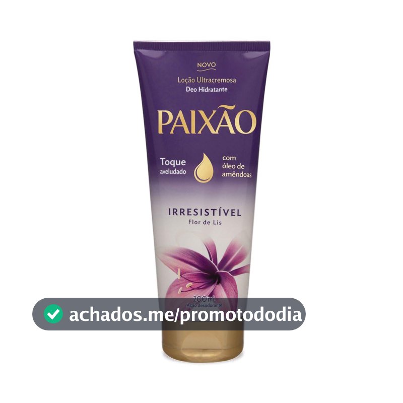 Paixão Loção Hidratante Ultracremosa Irresistível Flor De Lis Ação Desodorante 200Ml