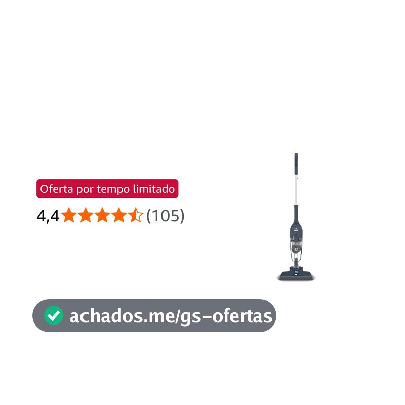 Aspirador de Pó Vertical Britânia 2 em 1 com Filtro Ciclone 1400W BAS30 1,5L Azul 127V