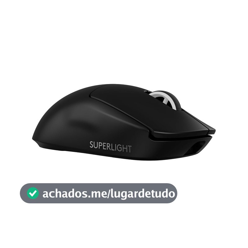 Mouse Gamer Sem Fio Logitech G PRO X SUPERLIGHT 2 com Tecnologia LIGHTSPEED, Ultraleve, Switch LIGHTFORCE, Sensor HERO 2 com 44K DPI, 5 botões programáveis e Bateria Recarregável - Preto