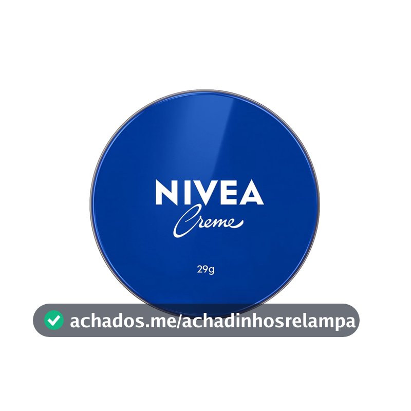 NIVEA Creme Hidratante Lata 29g, Hidratação Profunda 24h, Corporal, Uso Diário, Multibenefícios, Todas as Peles