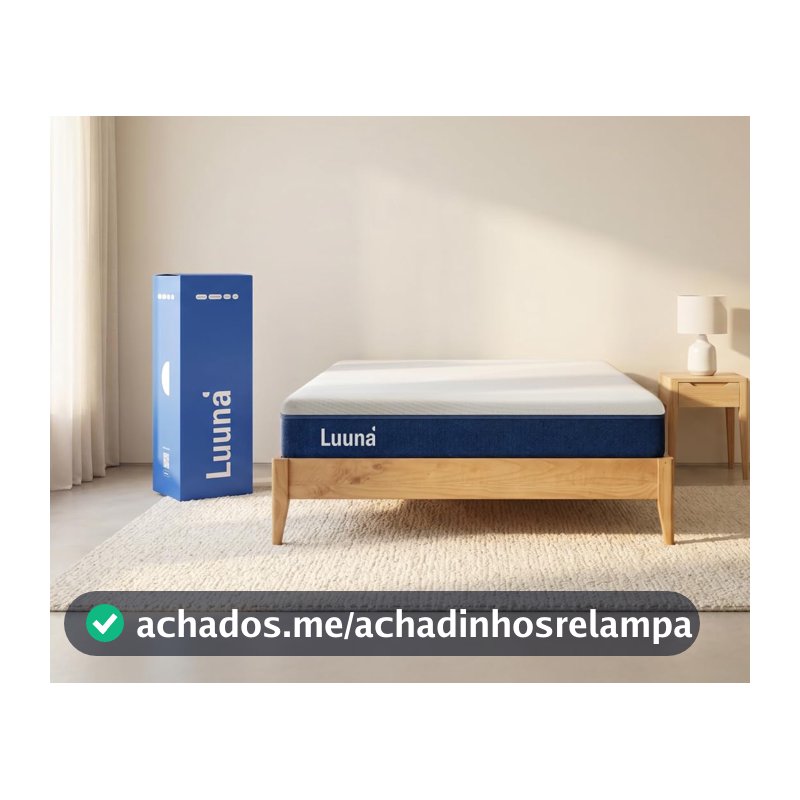 Luuna Colchão Casal Blue 20cm, 3 espumas Média-Firme Ortopédico, 10 Anos