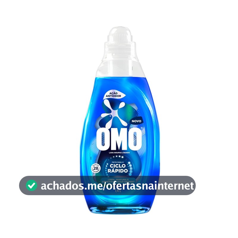 Lava-Roupas Líquido Omo Ciclo Rápido Ação Antiodor Frasco 1,4l