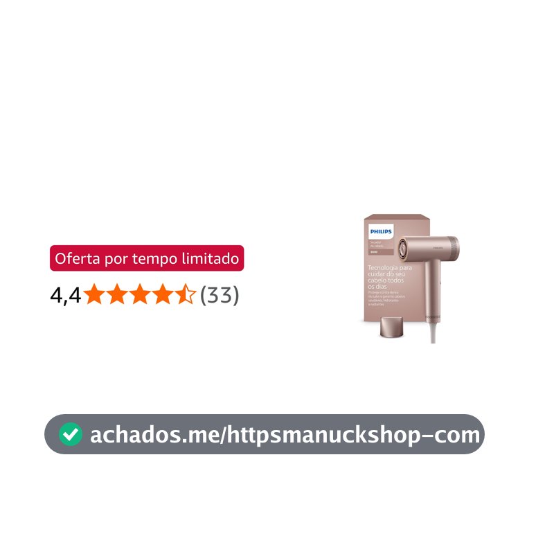 Philips Secador de Cabelo Série 8000 Secagem Ultrarrápida