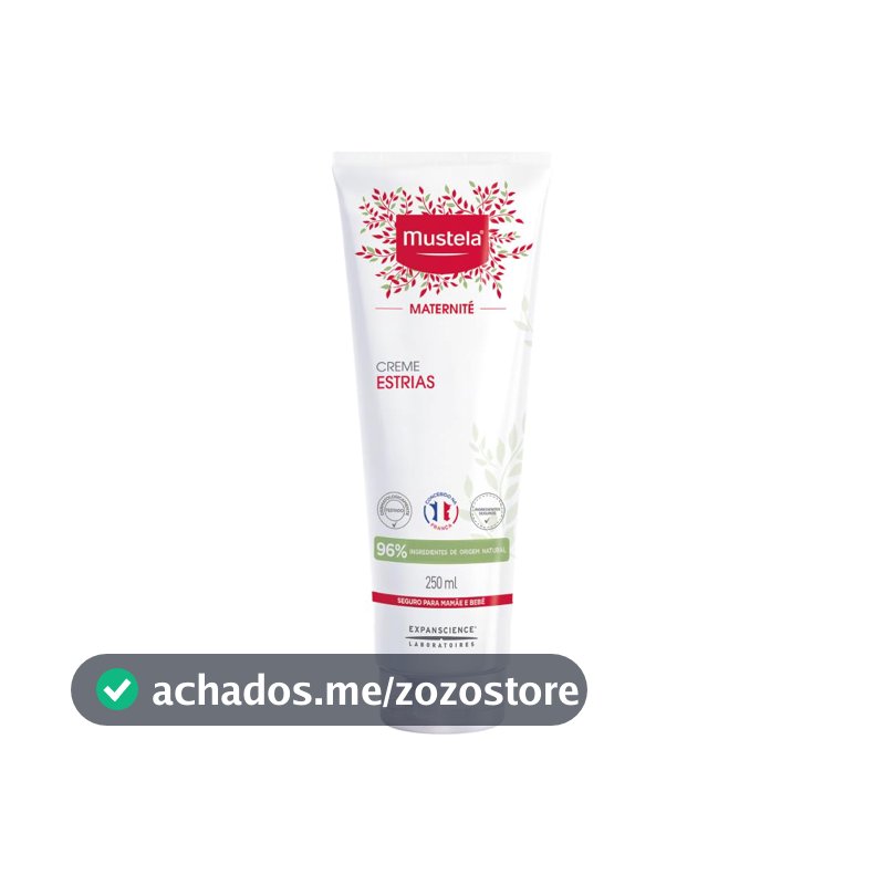 Mustela Creme Estrias 250ml - Hidrata e Acalma a Sensação de Coceira - Com 96% de Ingredientes de Origem Natural - Mustela Maternité