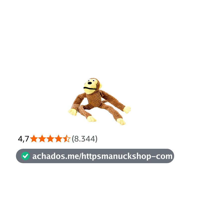 Brinquedo Macaco Chalesco para Cães – Pelúcia Interativa para Brincadeiras e Convivência Familiar