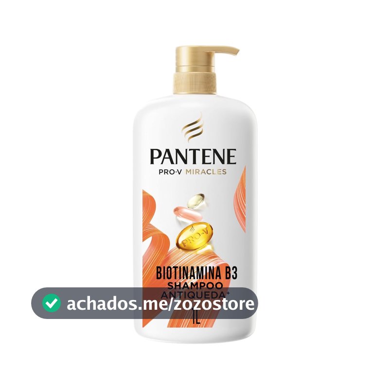 Pantene Pro-V Shampoo Biotinamina B3 Antiqueda e Nutrição 1 L