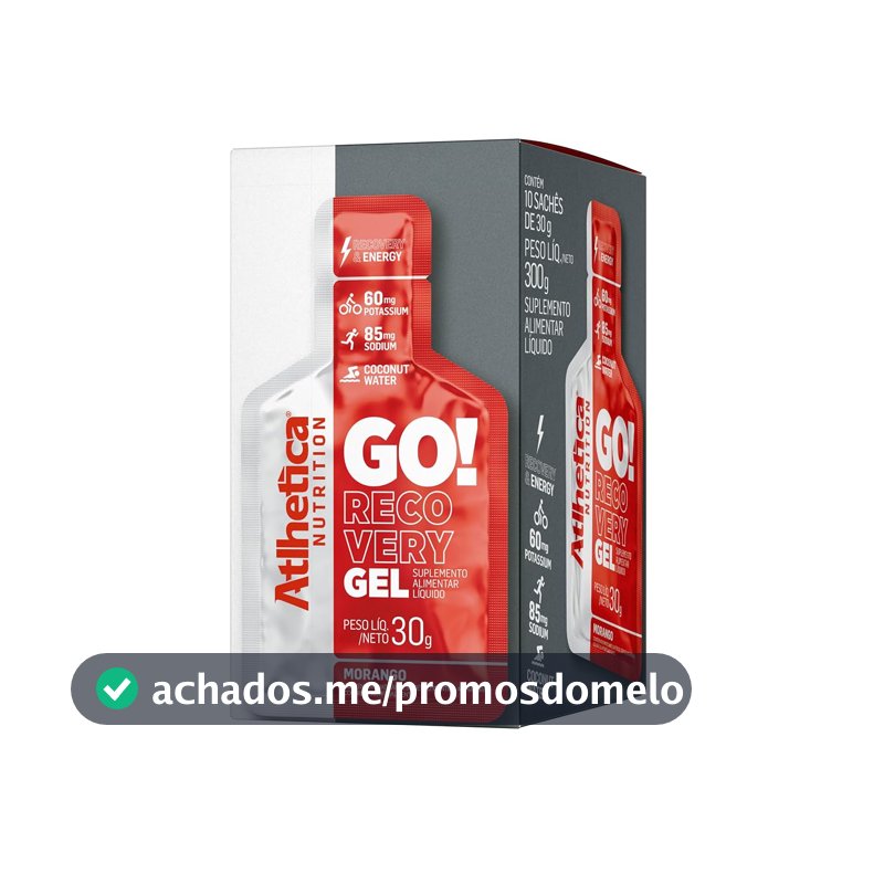 Atlhetica Nutrition Go Energy Gel (10 Sachês) - Sabor Morango