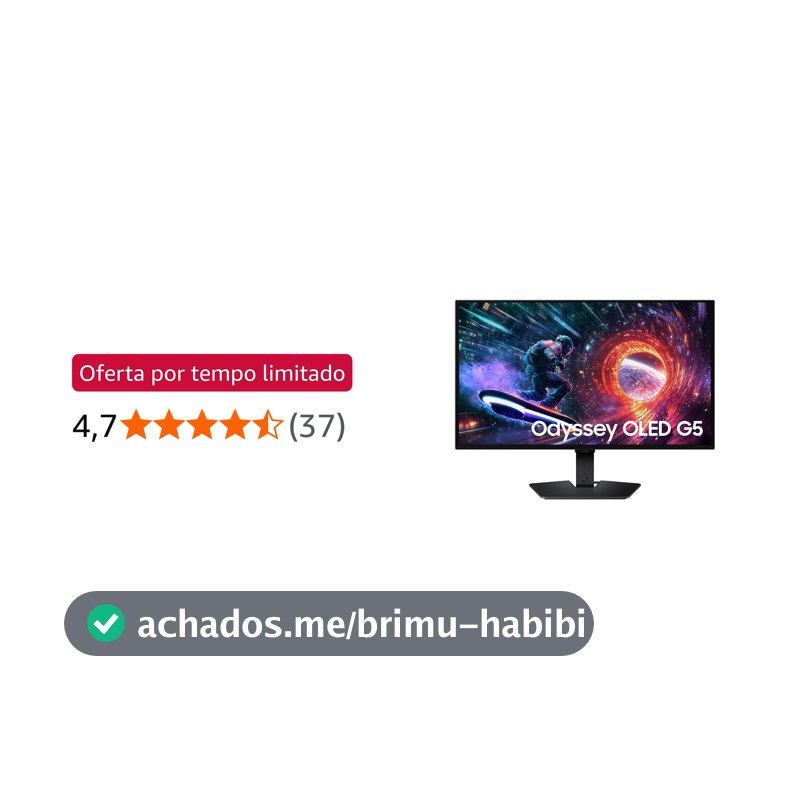 Samsung Monitor Odyssey OLED G5 27", QHD, 180Hz, 0.03ms, G-sync, FreeSync, DP, HDMI