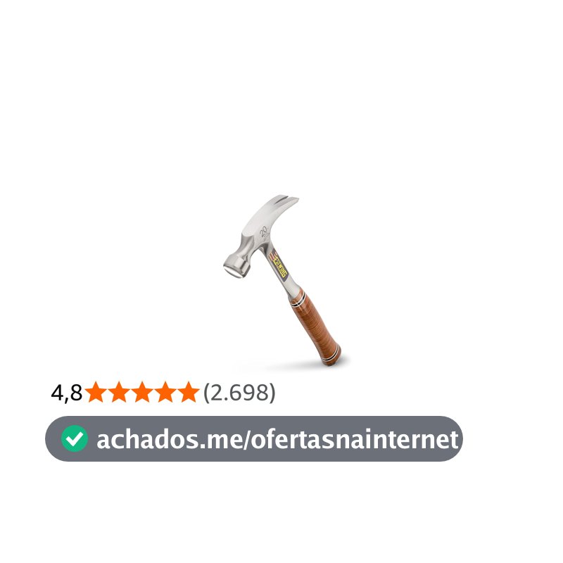 Estwing Hammer – 590 ml Straight Rip Claw com face lisa e aderência de couro genuíno – E20S