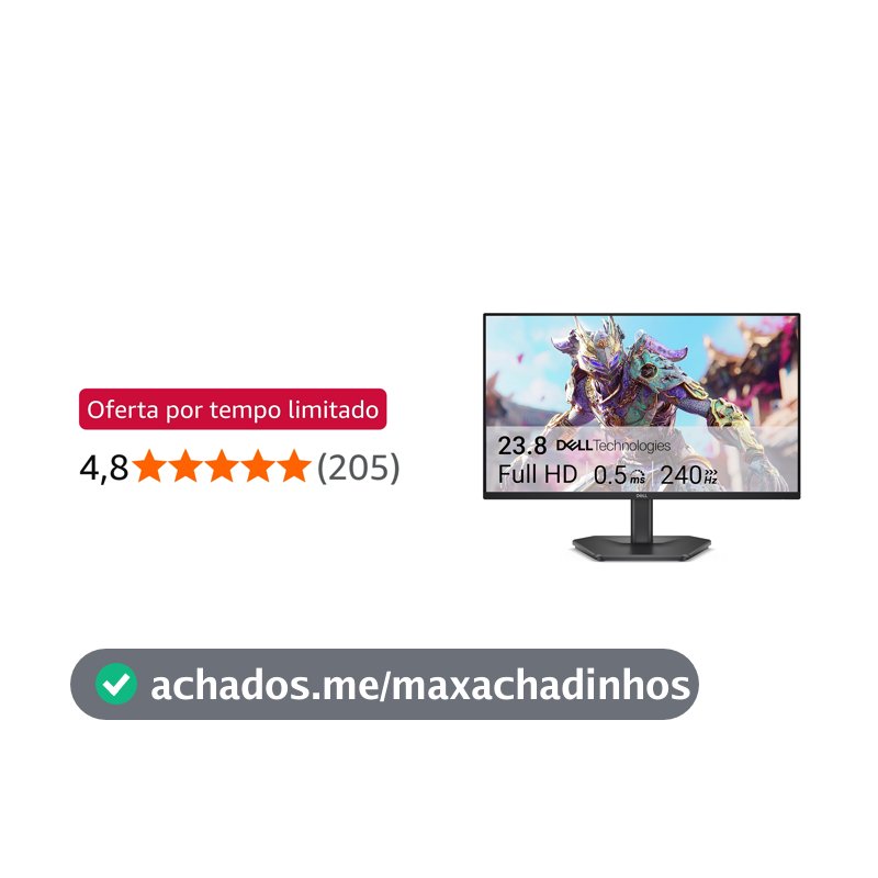 Monitor Dell 24", Full Hd (1920 x 1080), 240 Hz, Ips, Hdr10, Se2426hg