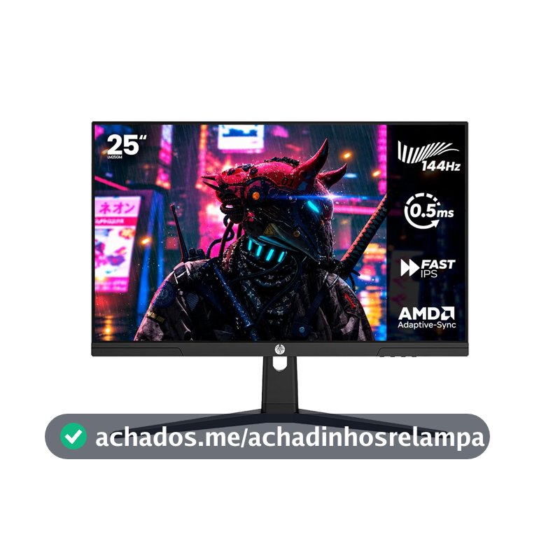 Haiz Monitor Gamer 25'' 144hz 0.5ms 1920x1080 Adaptative Sync FHD HDMI/DP IPS VESA