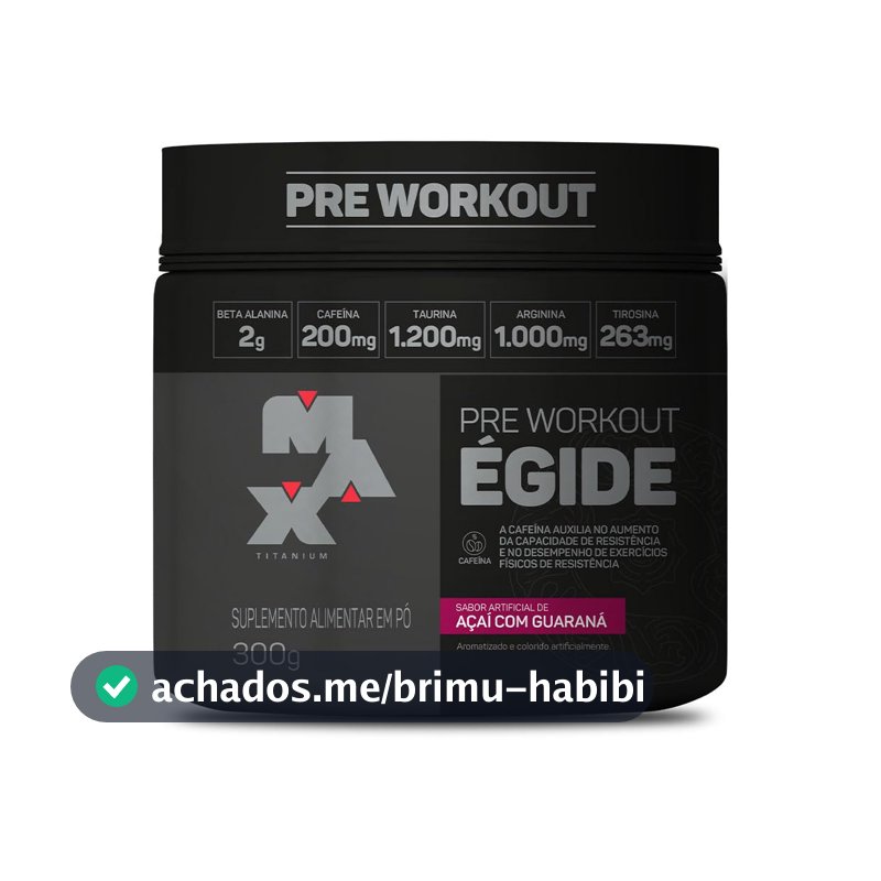 Suplemento Pré-Treino Egide, Sabor Açaí com Guaraná, 300g