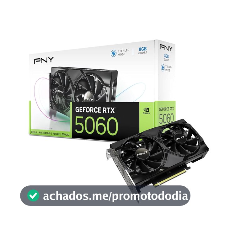 PNY Placa gráfica GEFORCE RTX™ 5060 8GB Dual Fan DLSS 4