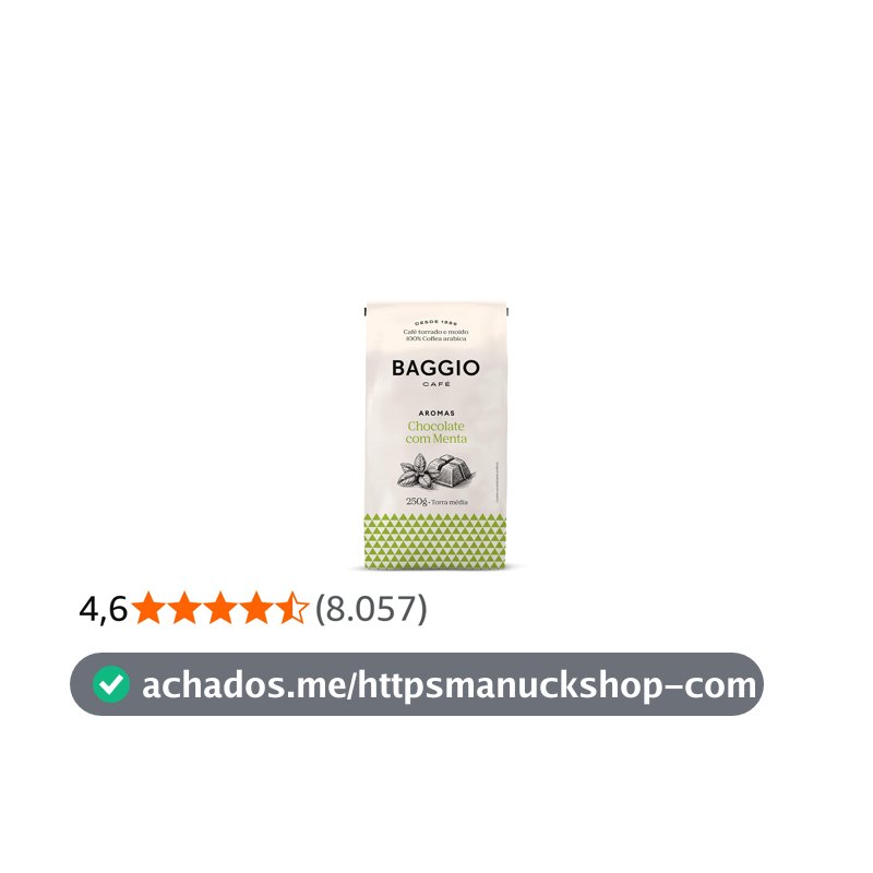 Baggio Café Café Torrado e Moído Aroma de Chocolate com Menta 250g