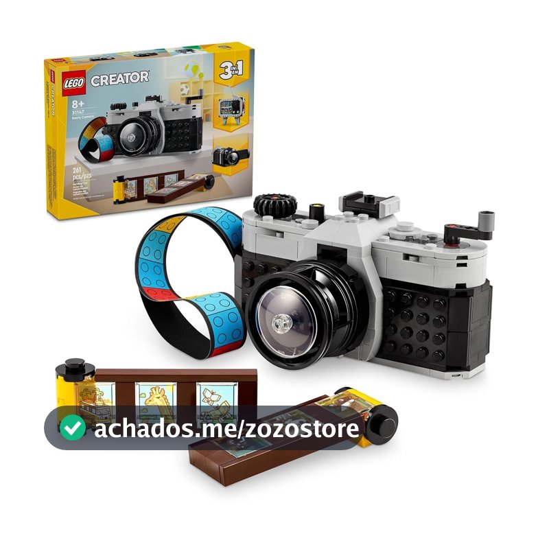 LEGO® Creator 3 em 1 – Câmera Retrô Brinquedos Interativos de Fotografia 31147