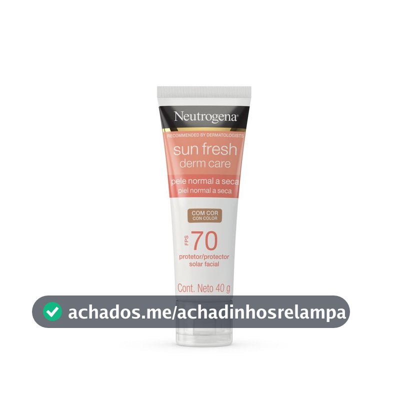 Protetor Solar Facial Neutrogena Sun Fresh, Com Cor, FPS 70, 40g